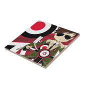 Carreau Rétro mod sur le scooter (Côté)