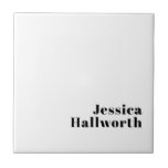 Carreau Rétro Moderne Nom minimum ou Modèle d'entreprise<br><div class="desc">Un design de style moderne que vous pouvez customiser à votre guise.</div>