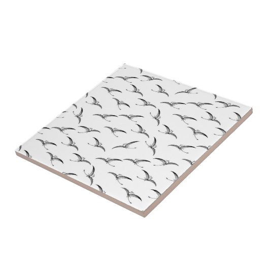 Carreau Rétro motif d'art de dinosaure d'impression de (Côté)