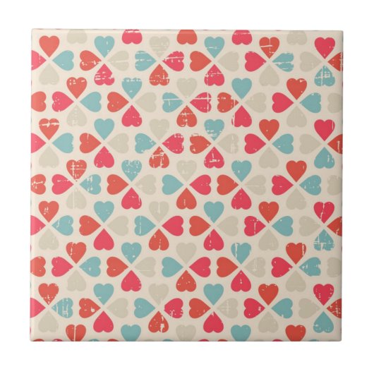 Carreau Rétro motif de Saint-Valentin (Devant)