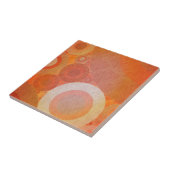 Carreau Rétro motif orange fané brûlé (Côté)