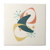 Carreau Retro Moyen Siècle de l'ère de l'espace atomique A (Devant)