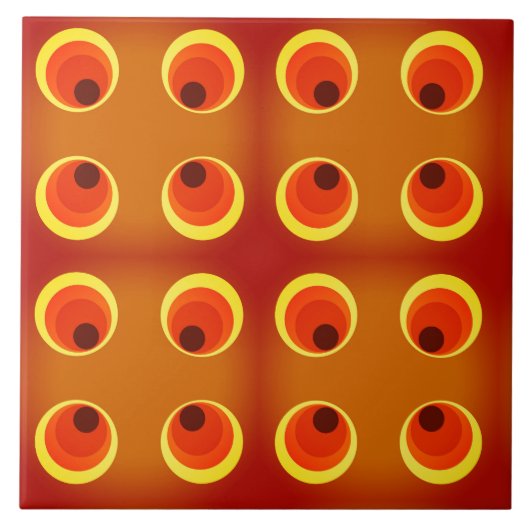 Carreau rétro orange 1970 (Devant)