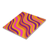 Carreau Retro Orange Purple Grille Abstraite moderne (Côté)