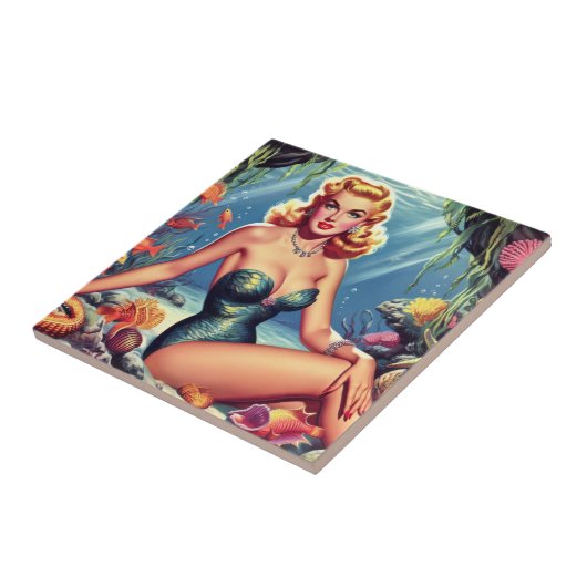 Carreau Retro Pin de sirène (Côté)