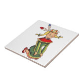 Carreau Rétro princesse indienne Costume (Côté)