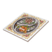 Carreau Retro Roses Yin Yang (Côté)