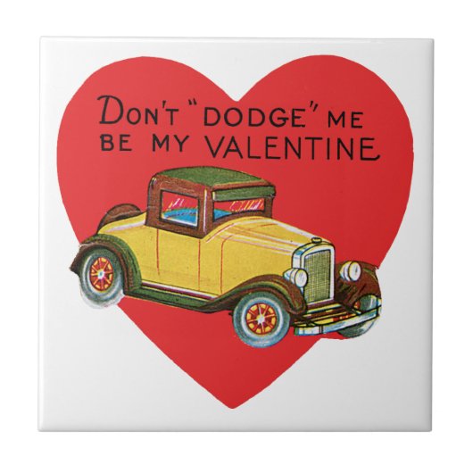 Carreau Retro Saint-Valentin, Ne me fuis pas, sois mon Val (Devant)