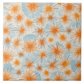 Carreau Retro Starburst bleu, orange (Devant)