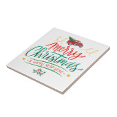 Carreau Retro Style Camion Joyeux Noël (Côté)