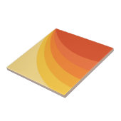 Carreau Retro style jaune et orange rayons de soleil desig (Côté)