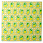 Carreau Retro Sunny Lemon Yellow White Check  (Devant)