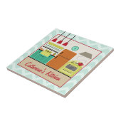 Carreau Rétro tuile colorée de cuisine (Côté)