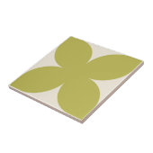 Carreau Retro Vert Floral Pétale Mi-Siècle Style moderne (Côté)