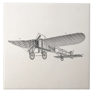 Carreau Rétro vieil avion d'appui vertical d'avion vintag