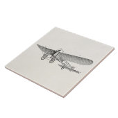 Carreau Rétro vieil avion d'appui vertical d'avion vintage (Côté)