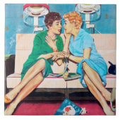 Carreau rétro vintage beauté (Devant)