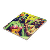 Carreau Retro Zombie Pin-up (Côté)