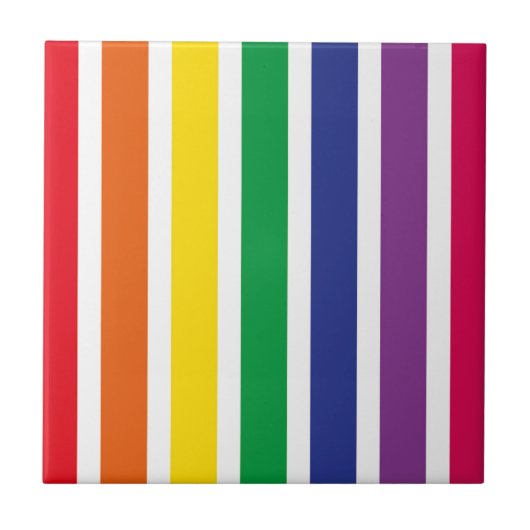 Carreau Rétros rayures d'ARC-EN-CIEL (Devant)
