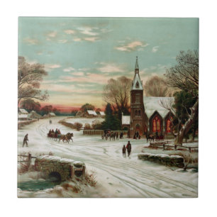 Carreau Réveillon de Noël vintage 2