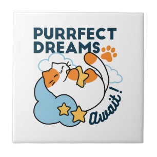 Carreau Rêves Parfaits Attendent – Rêve de Chat Mignon End