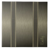 Carreau Revêtement métallique vert foncé en aluminium bros (Devant)