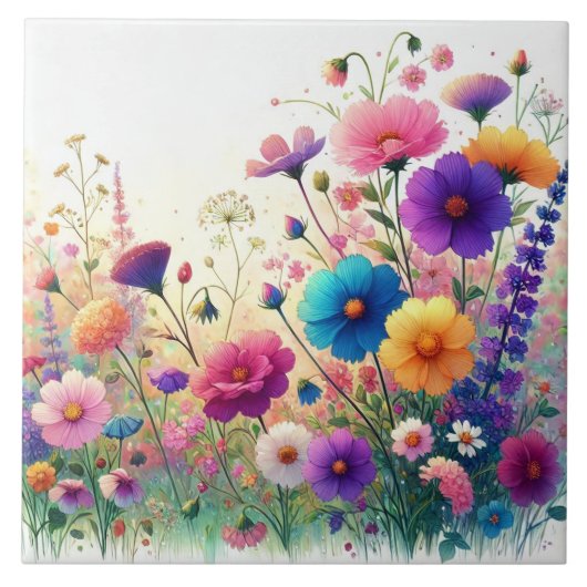 Carreau Rhapsodie de fleurs sauvages (Devant)
