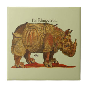 Carreau Rhinoceros d'antiquité de Rhino vintage Durer