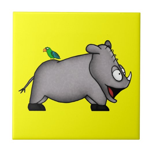 Carreau Rhinocéros de bébé (Devant)
