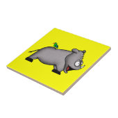 Carreau Rhinocéros de bébé (Côté)