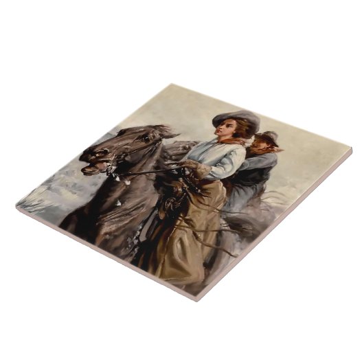 Carreau "Riding the Range" par WHD Koerner (Côté)