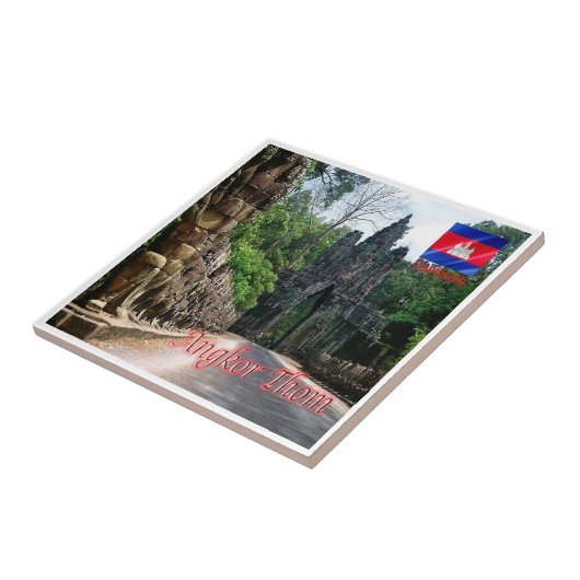 Carreau Rif. KH Cambodge, Angkor Thom, Porte Sud, (Côté)