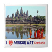 Carreau Rif. KH Cambodge, Angkor Vat, I Love, (Devant)