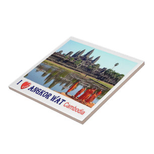 Carreau Rif. KH Cambodge, Angkor Vat, I Love,