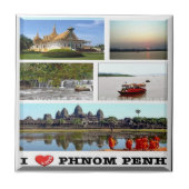 Carreau Rif. KH Cambodge, Phnom Penh, I Love, (Devant)