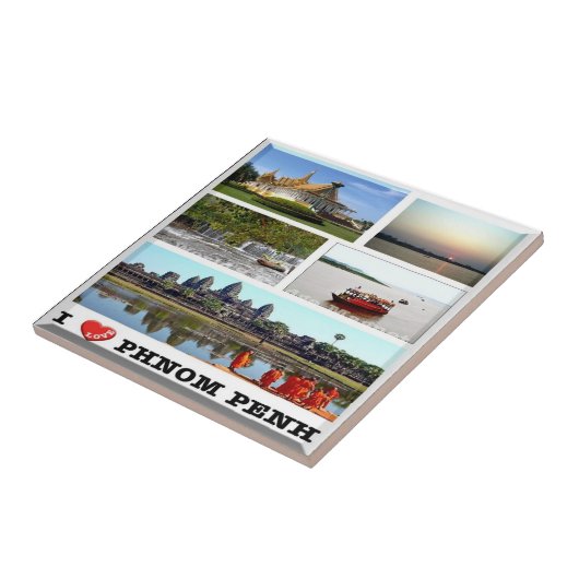 Carreau Rif. KH Cambodge, Phnom Penh, I Love, (Côté)