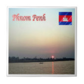 Carreau Rif. Lever de soleil au Cambodge à Phnom Penh (Devant)