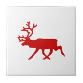Carreau Rindeer rouge / Silhouette caribou (Devant)