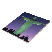 Carreau Rio de Janeiro, Brésil. la statue du Christ sur (Côté)