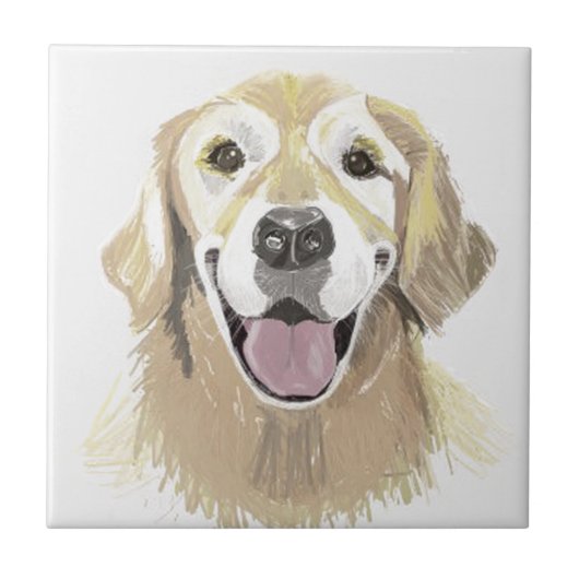 Carreau Rire Golden Retriever (Devant)