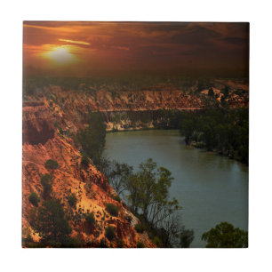 Carreau Rivière Murray Australie Coucher de soleil, Carrel