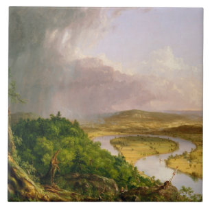Carreau Rivière Oxbow Vue du Mont Holyoke, Massachusetts