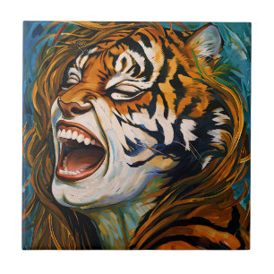 Carreau Roar of the Wild Heart - Tigress coloré
