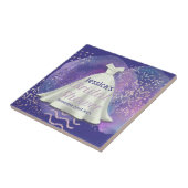 Carreau Robe de mariage pour enterrement de vie de jeune f (Côté)