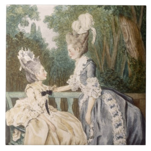 Carreau Robe de matin des dames, 1771 (gravure de couleur)