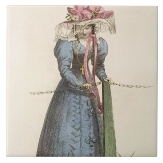 Carreau Robe de promenade, plat de mode d'Ackermann au (Devant)