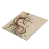 Carreau Robe de soirée ou robe de boule, plat de mode (Côté)