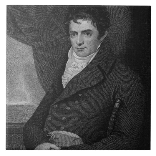 Carreau Robert Fulton (1765-1815), gravé par le parc de (Devant)