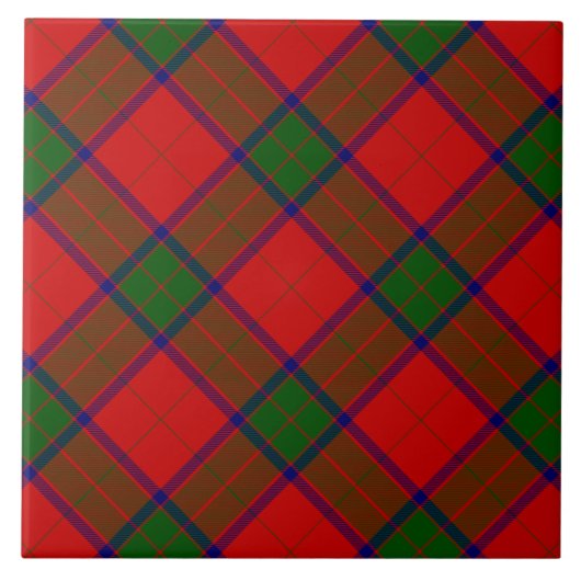 Carreau Robertson tartson rouge vert plaid (Devant)