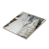 Carreau Robes de mariée blanc antique (Côté)